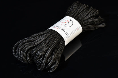 Corde de bondage pour BDSM, Kinbaku, Shibari de couleur noire - ø 7 mm / longueur 20 m