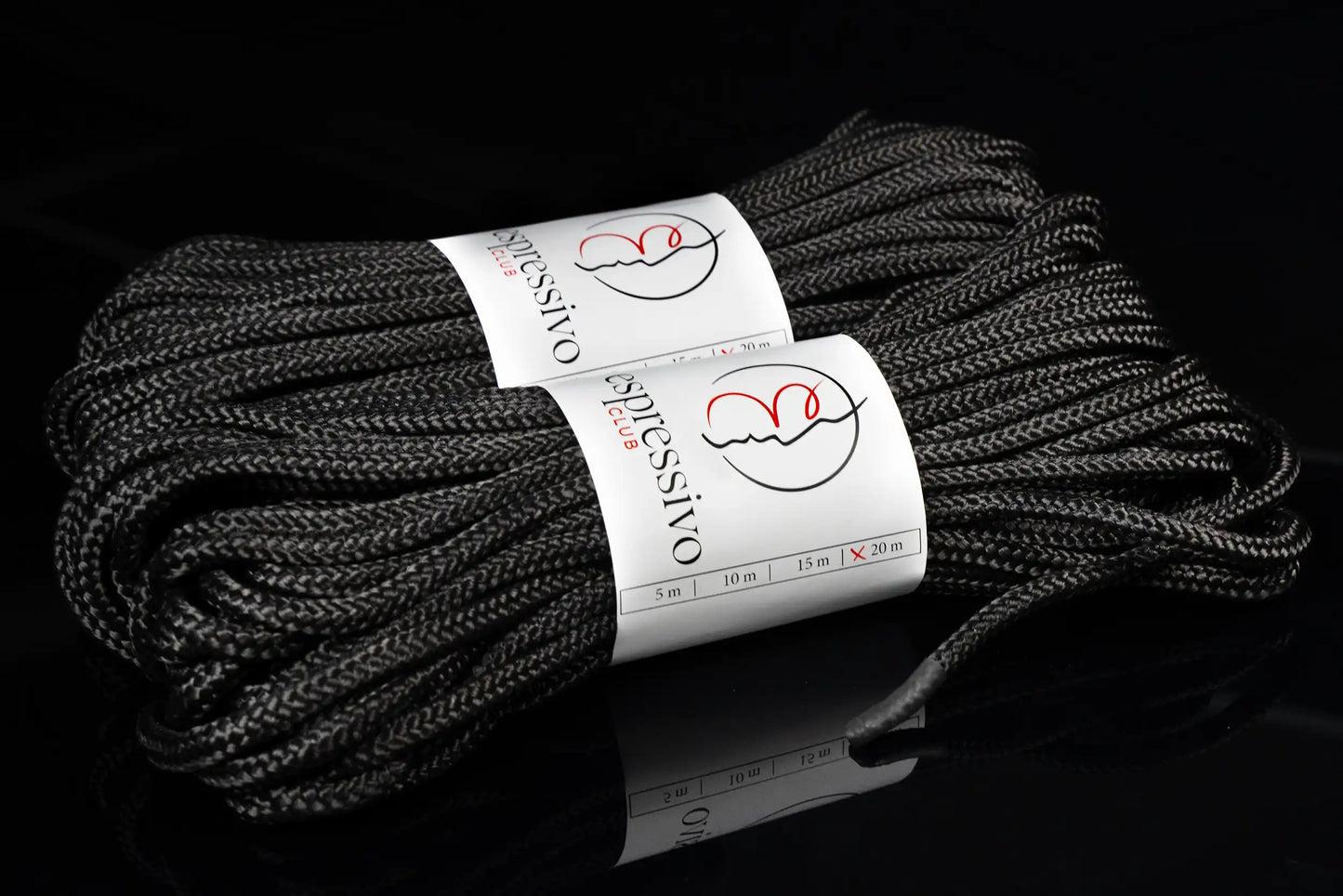 Bondage-Set mit 2 x 20 m BDSM-Seil in schwarzer Farbe – ø 7 mm / 40 m Gesamtlänge