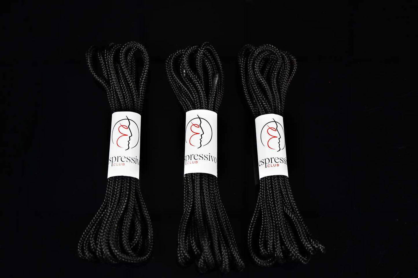 Lot de 3 cordes BDSM de 5 m de couleur noire - ø 7 mm / longueur totale 15 m