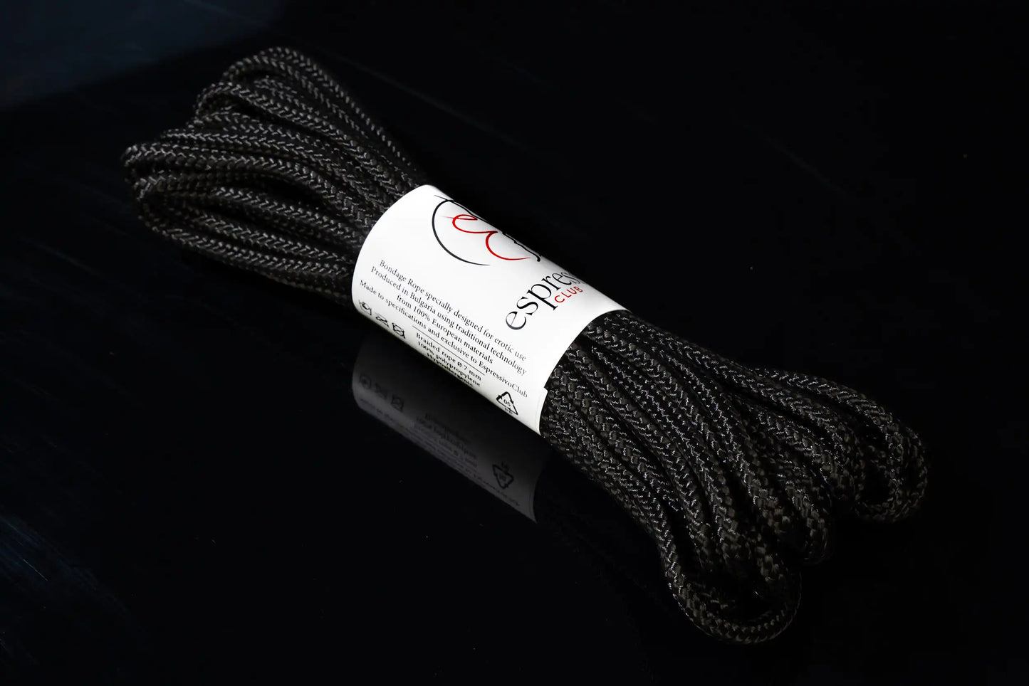 Corde de bondage pour BDSM, Kinbaku, Shibari de couleur noire - ø 7 mm / longueur 10 m