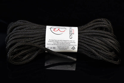 Corde de bondage pour BDSM, Kinbaku, Shibari de couleur noire - ø 7 mm / longueur 20 m